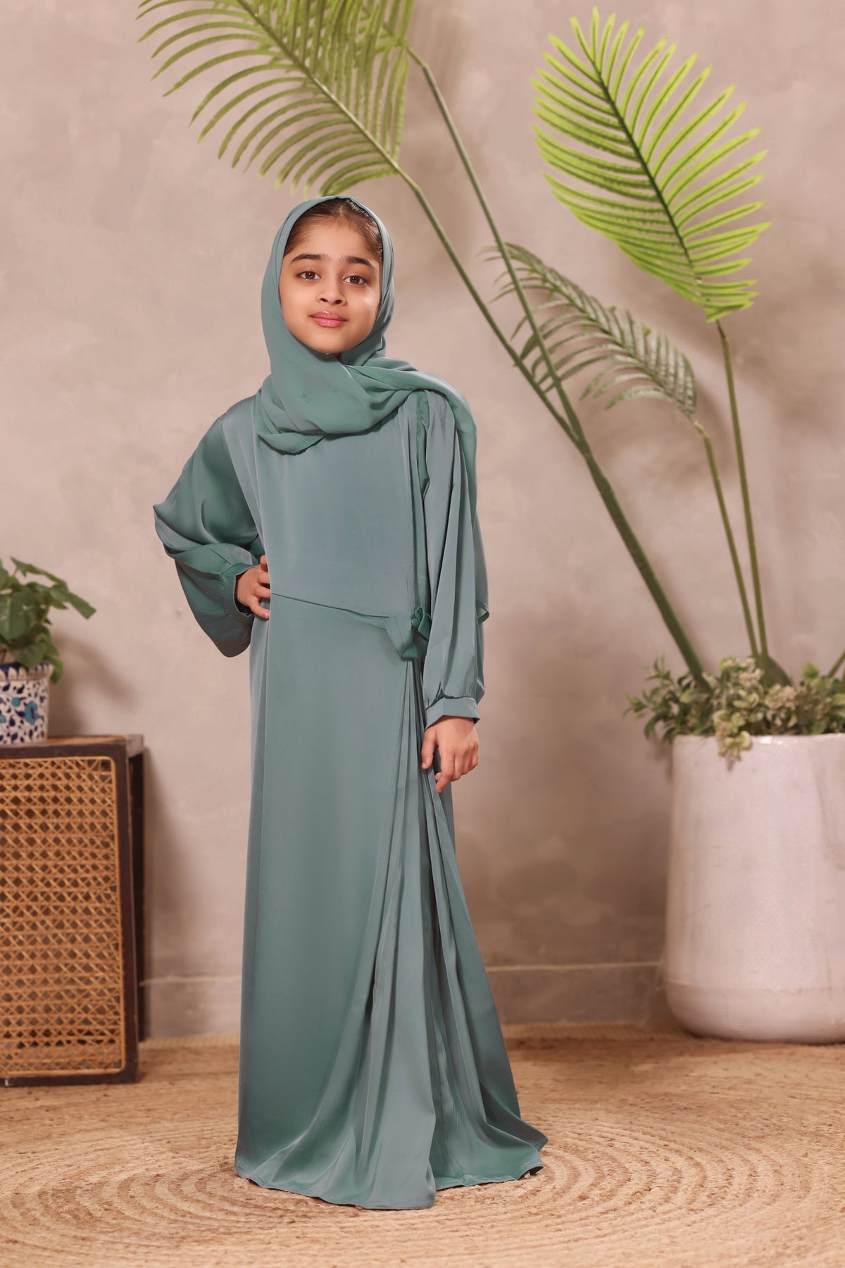 Sehrish Sky Blue Abaya by Al Deebaj