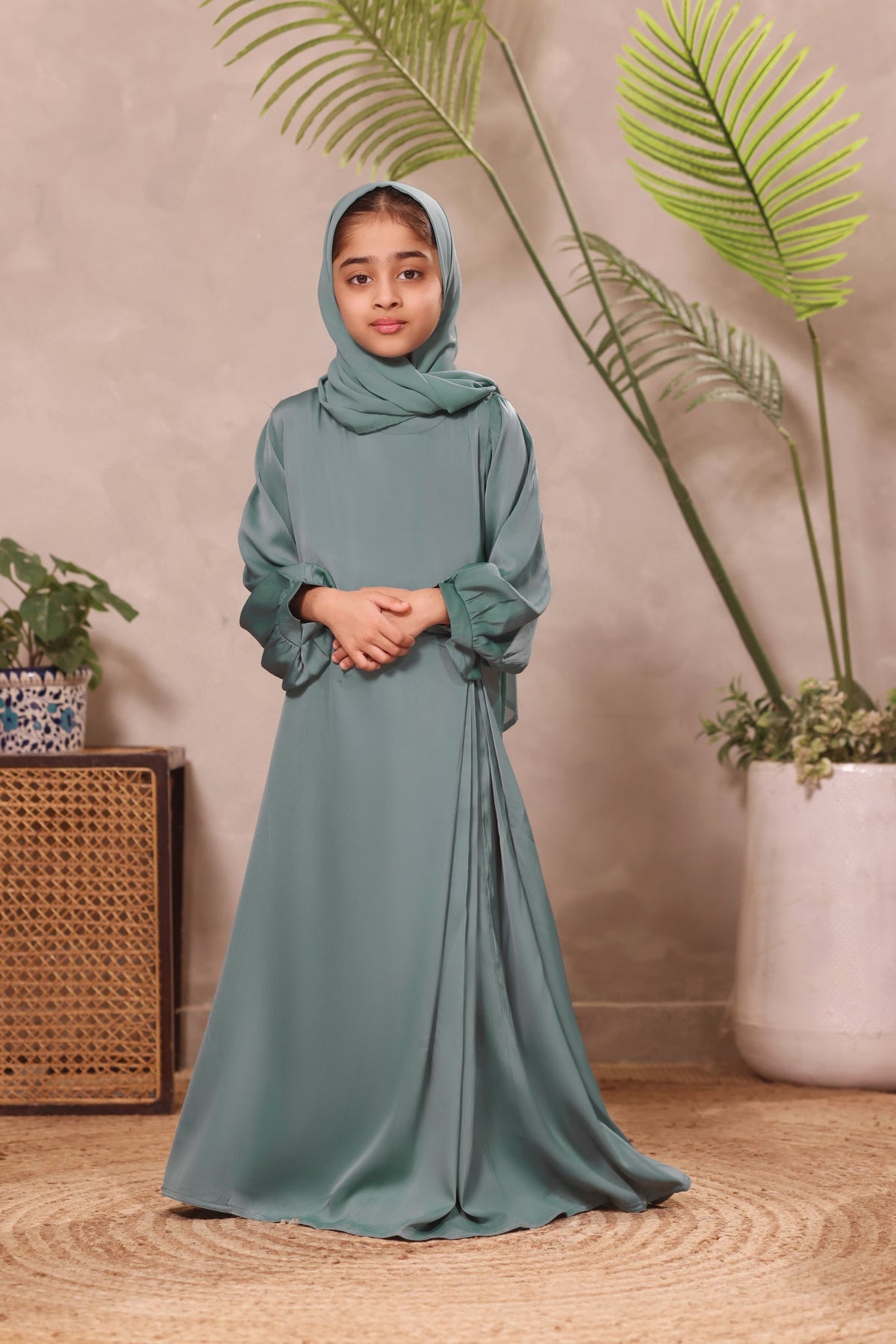 Sehrish Sky Blue Abaya by Al Deebaj, photo 4
