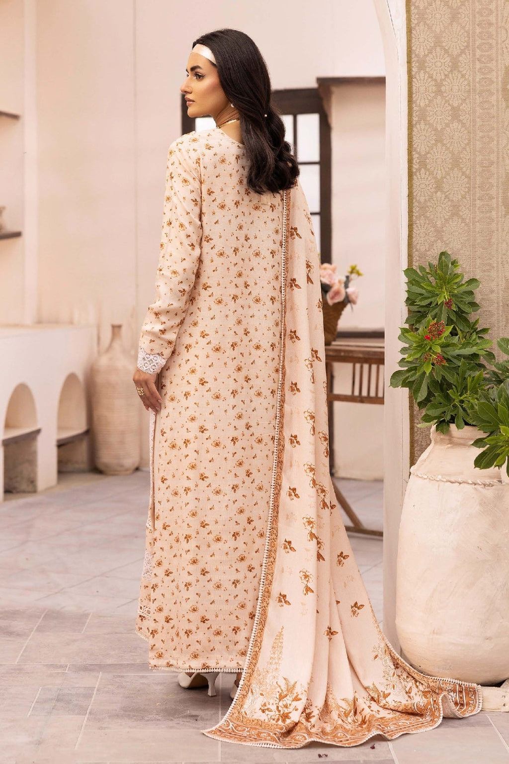 Tehzeeb Print Leather Peach By Riaz Arts TL-453, photo 2