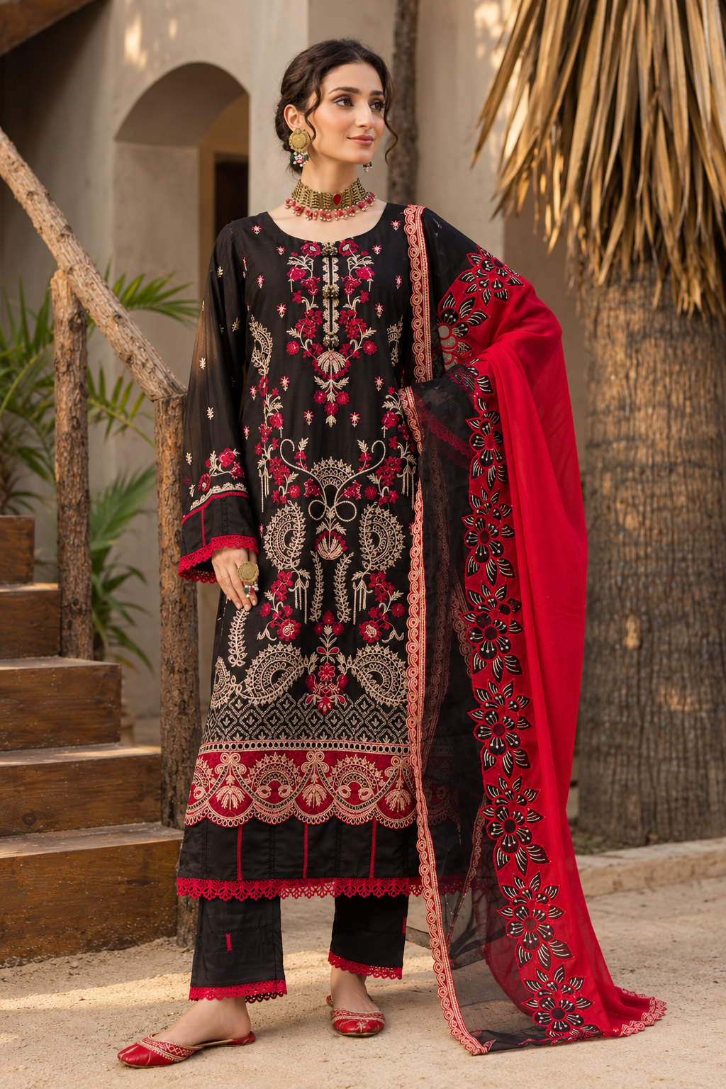 Aalaya Premium Viscose D-08 – Aalaya 3-piece unstitched suit