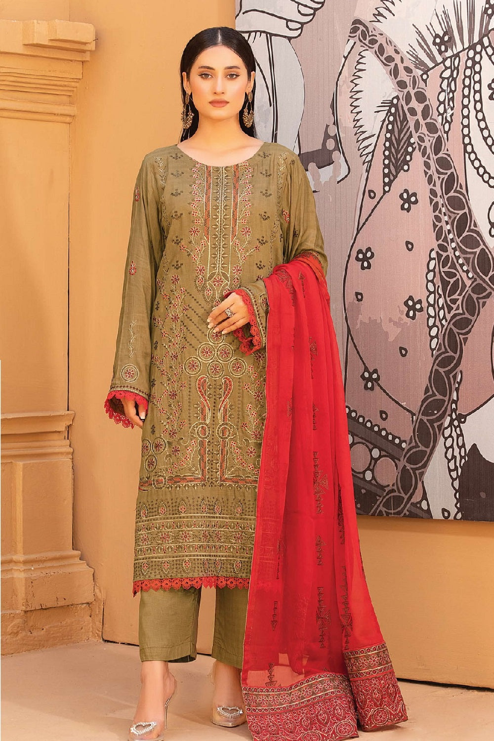 Fatima Shabnam Viscose D-05 – Fatima 3-piece unstitched suit