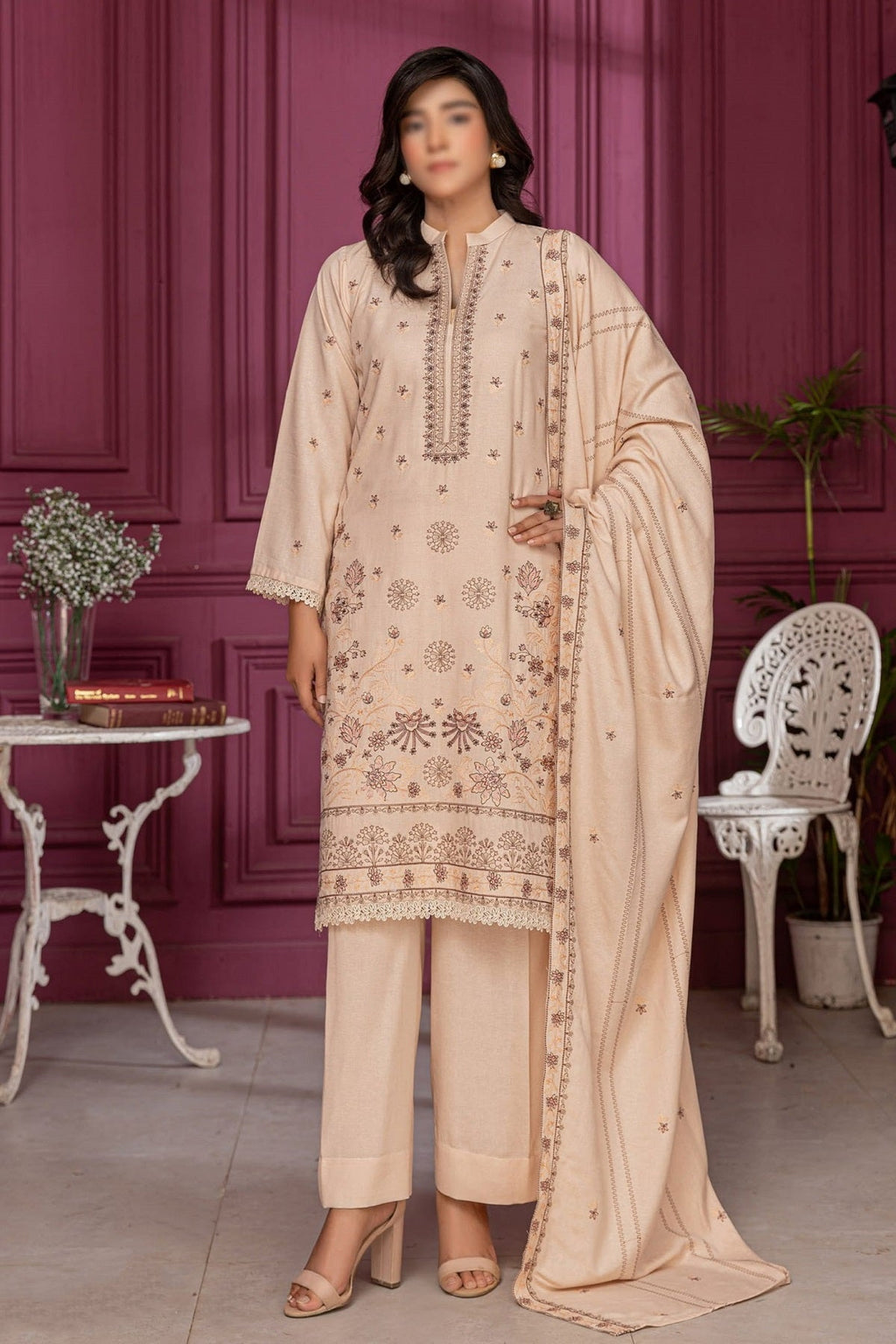 Fantak Premium Karandi FAS-300 – Fantak 3-piece unstitched suit