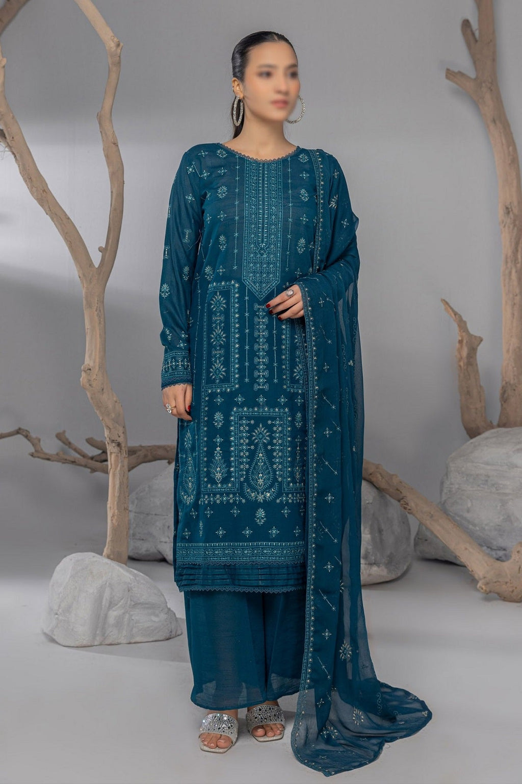 Fantak Premium Karandi FAS-35 – Fantak 3-piece unstitched suit