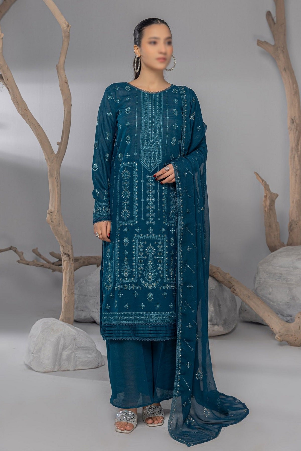 Fantak Premium Karandi FAS-35 – Fantak 3-piece unstitched suit