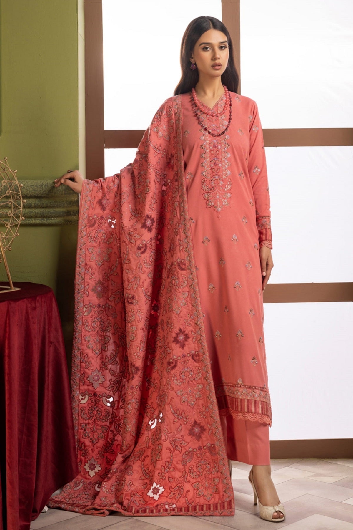Khoobsurat Noor-e-Chasham Karandi NC-404 – Khoobsurat 3-piece unstitched suit