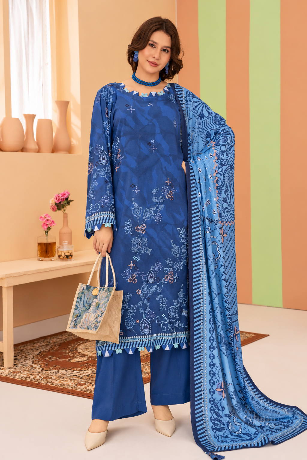 Rajis Aday-e-Husn Linen RJ-05 by Raji's – Raji's 3-piece unstitched suit