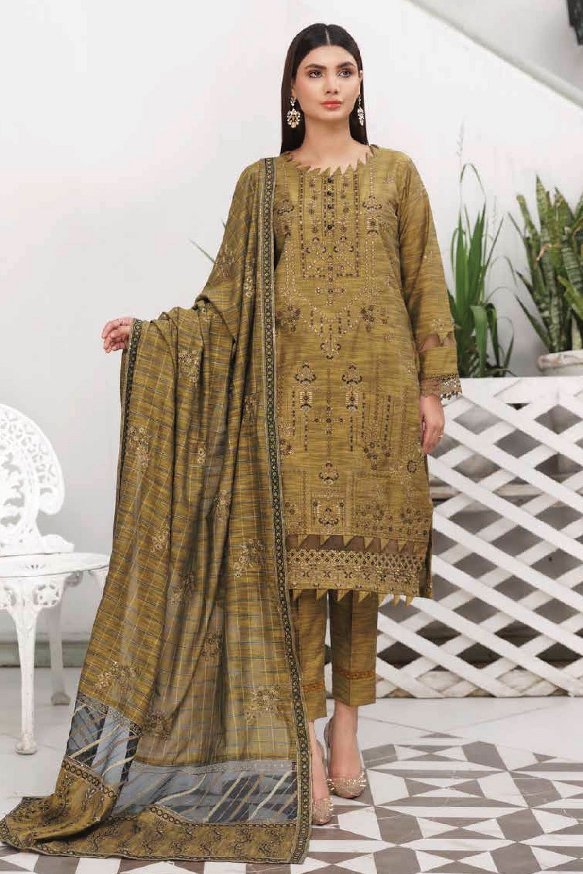 Alif Rangoli By Eman Arts D-05 – Eman Arts 3-piece unstitched suit