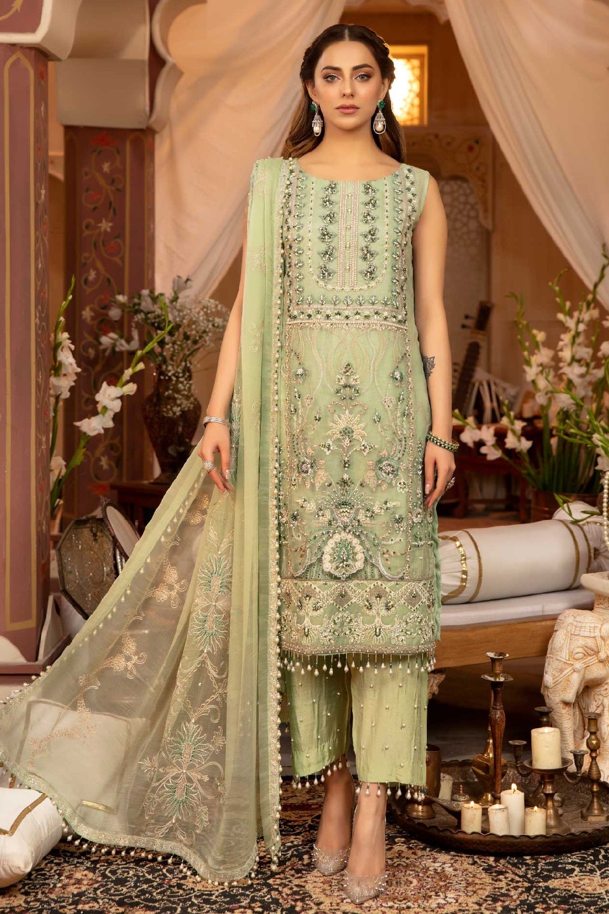 Razab Queenly Formal Wear QLY-5015 – Razab 3-piece unstitched suit