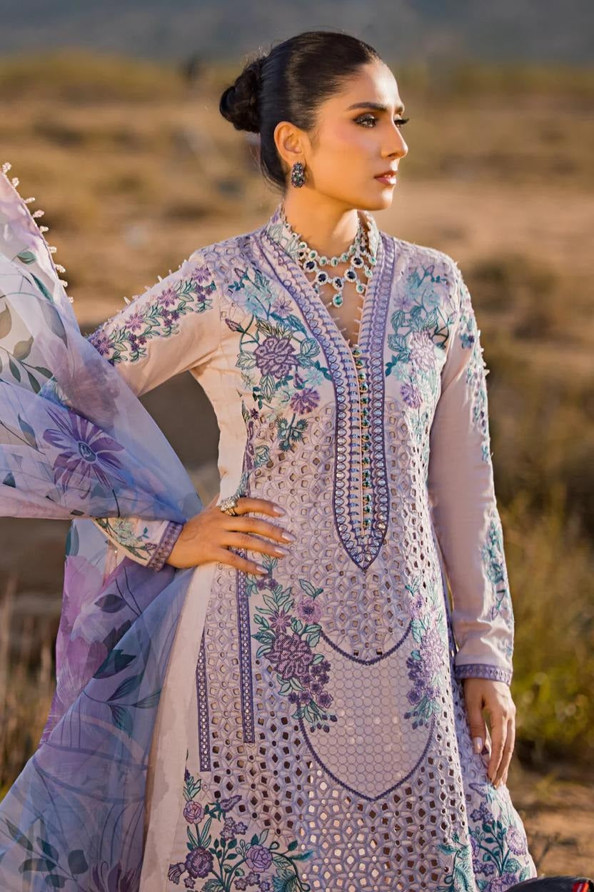 Mahiymaan Luxury Lawn M-06 (Lavender Mist) by Al Zohaib, photo 2