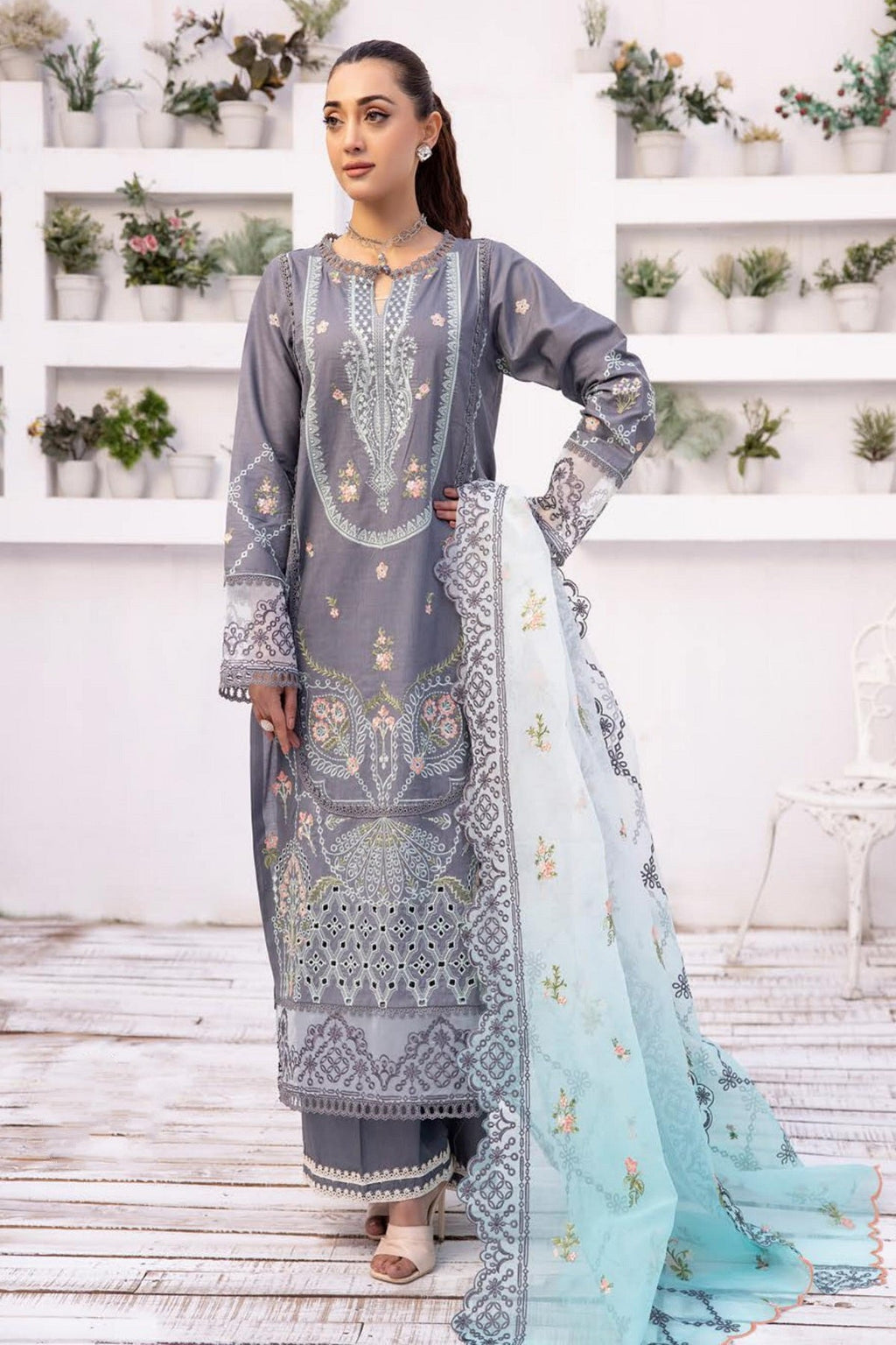 Nora Lawn By Bin Rashid D-06 – Bin Rashid 3-piece unstitched suit