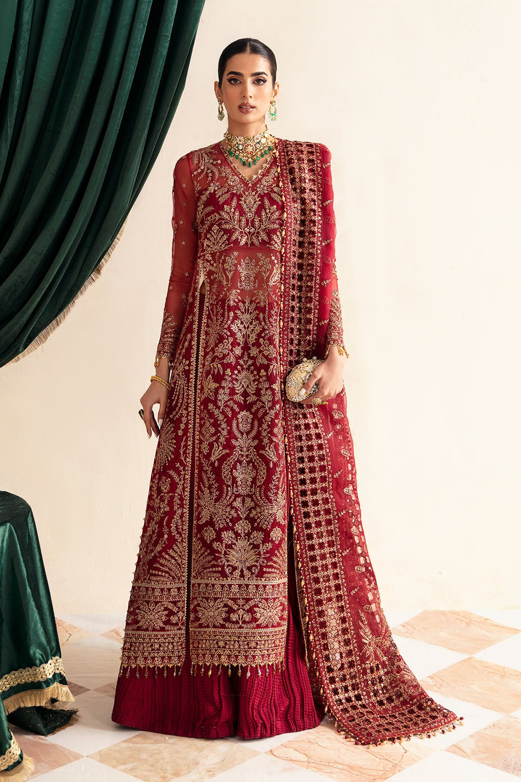 Ayzel Luminara Formal D-06 (Merlot) – Ayzel 3-piece unstitched suit
