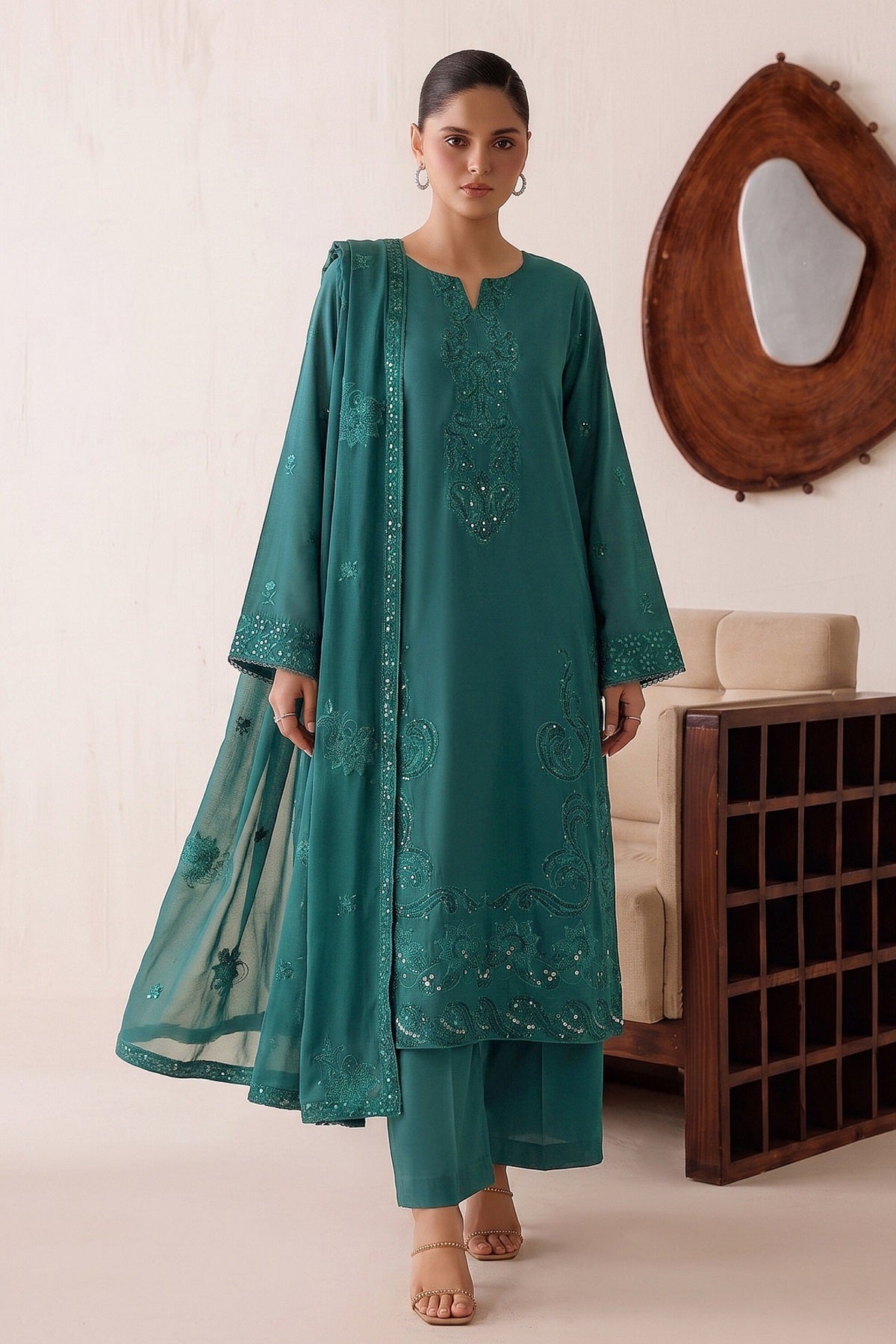 Fantak Premium Karandi FAK-10 – Fantak 3-piece unstitched suit