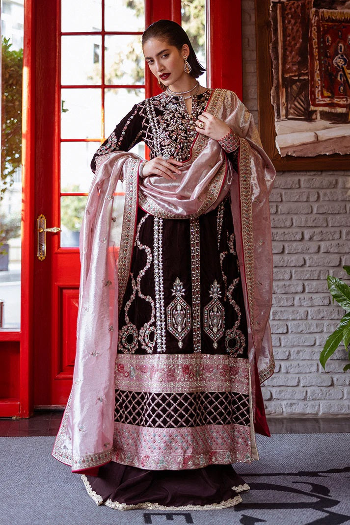 Mushq Luxury Velvet MPS-06 (Echoing Dreams) – Mushq 3-piece unstitched suit
