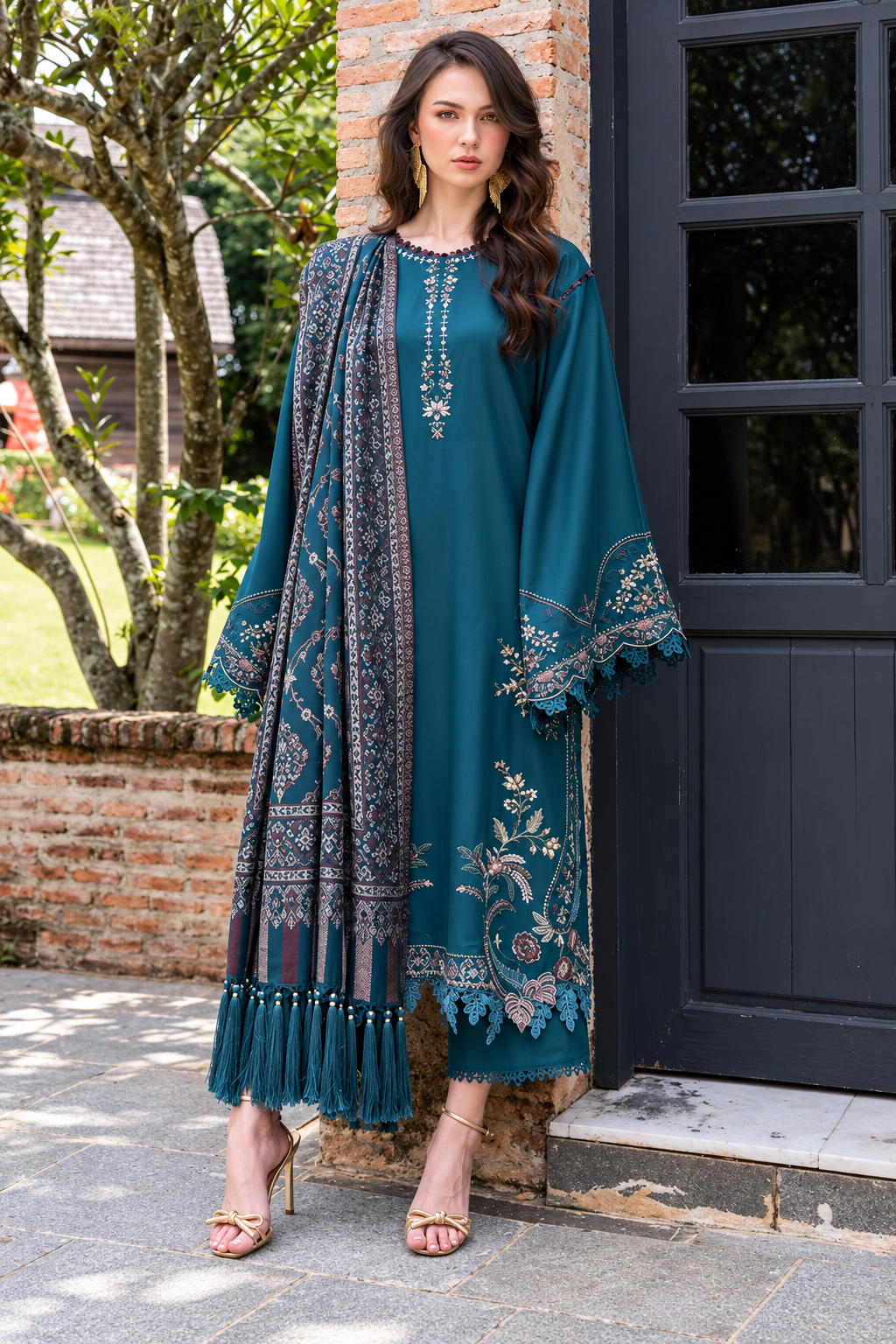 Somewhere Winter By Yards YD-12449 (Horizon) – Yards 3-piece unstitched suit