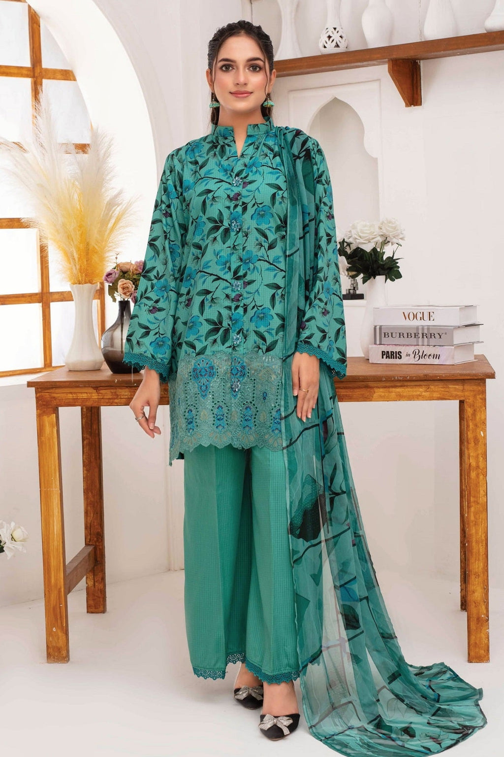 Aalaya Hazel Viscose D-07 – Aalaya 3-piece unstitched suit