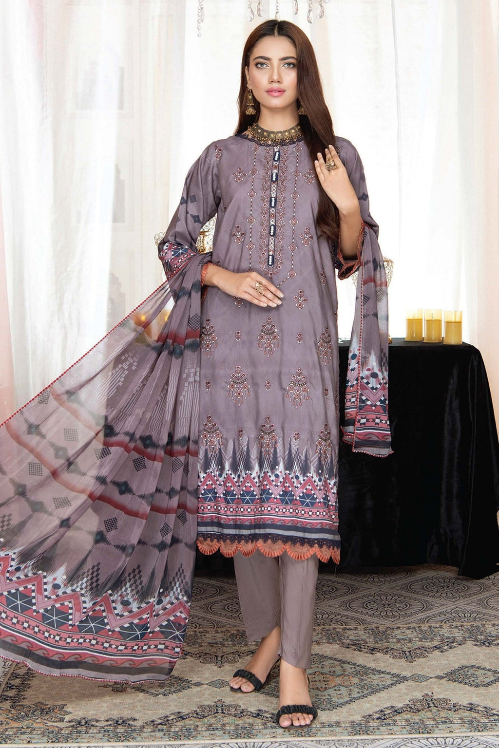 Palwasha Zebtan Viscose D-06 – Palwasha 3-piece unstitched suit
