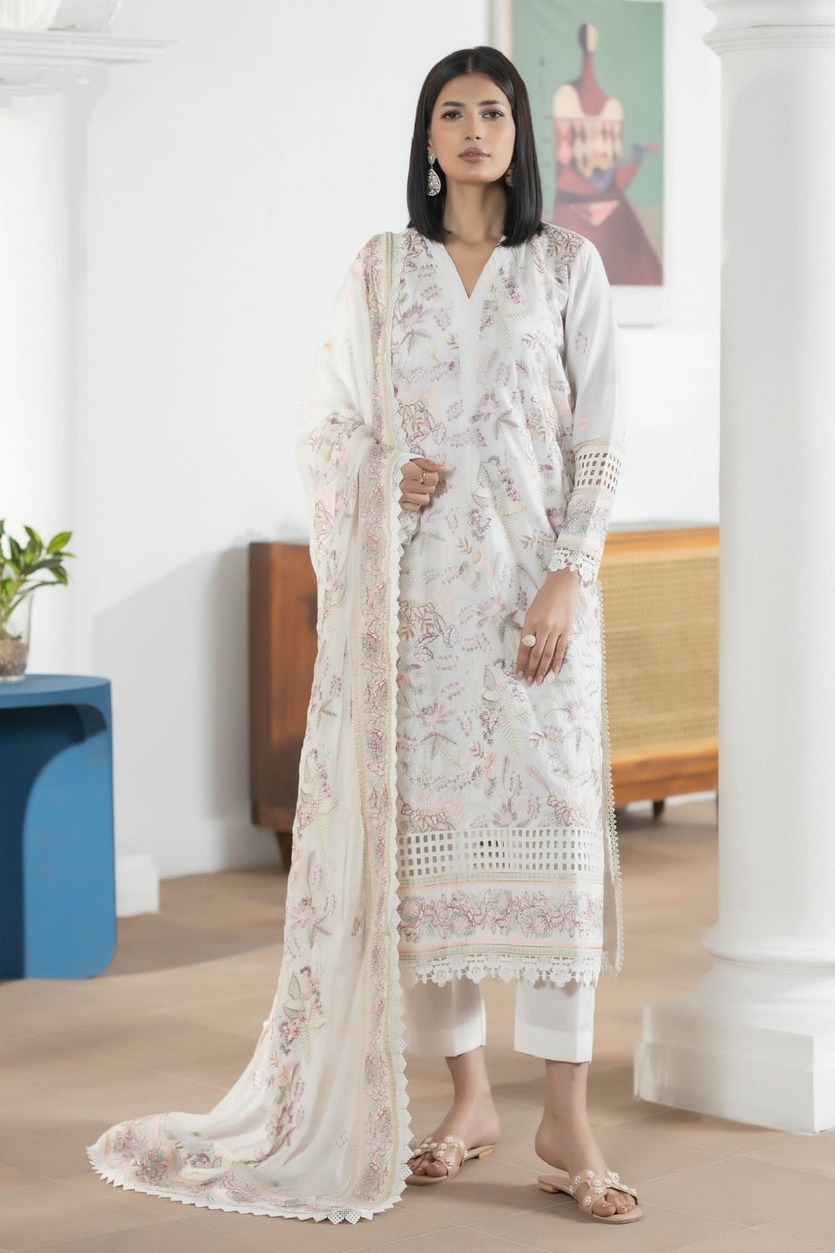 Johra Ayla Karandi JS-62 – Johra 3-piece unstitched suit