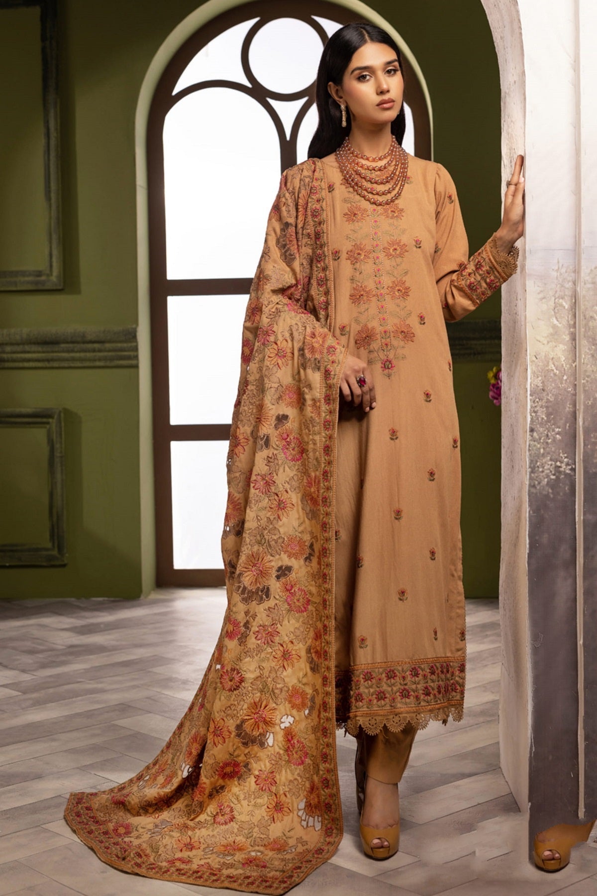 Khoobsurat Noor-e-Chasham Karandi NC-405 – Khoobsurat 3-piece unstitched suit