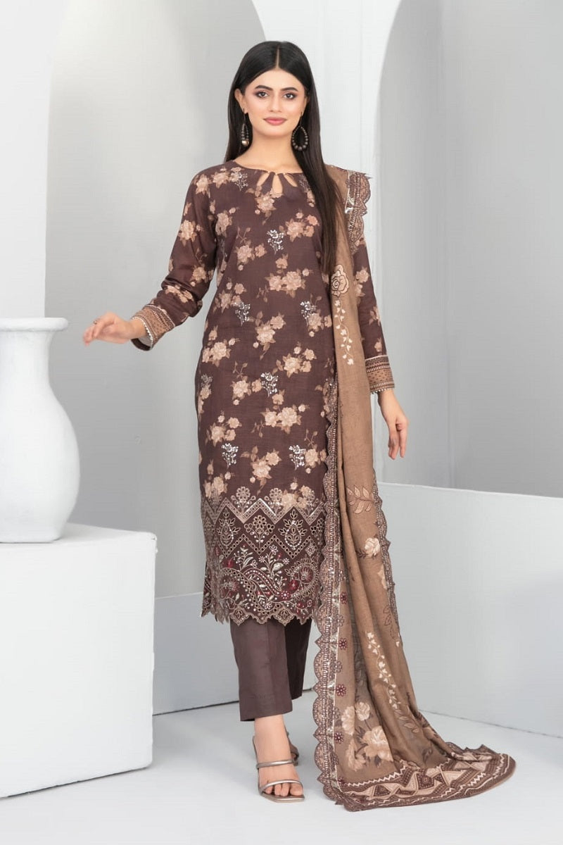Tawakkal Madea Khaddar D-4774 – Tawakkal 3-piece unstitched suit