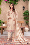 Mahgul Leather Peach By Riaz Arts D-06 – Riaz Arts 3-piece unstitched suit