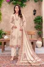 Mahgul Leather Peach By Riaz Arts D-06 – Riaz Arts 3-piece unstitched suit