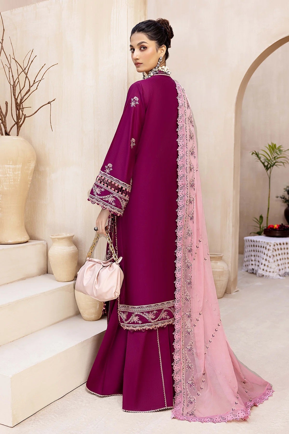 Elizabeth Luxury Lawn By Adans Libas D-07 (Carmine), photo 2