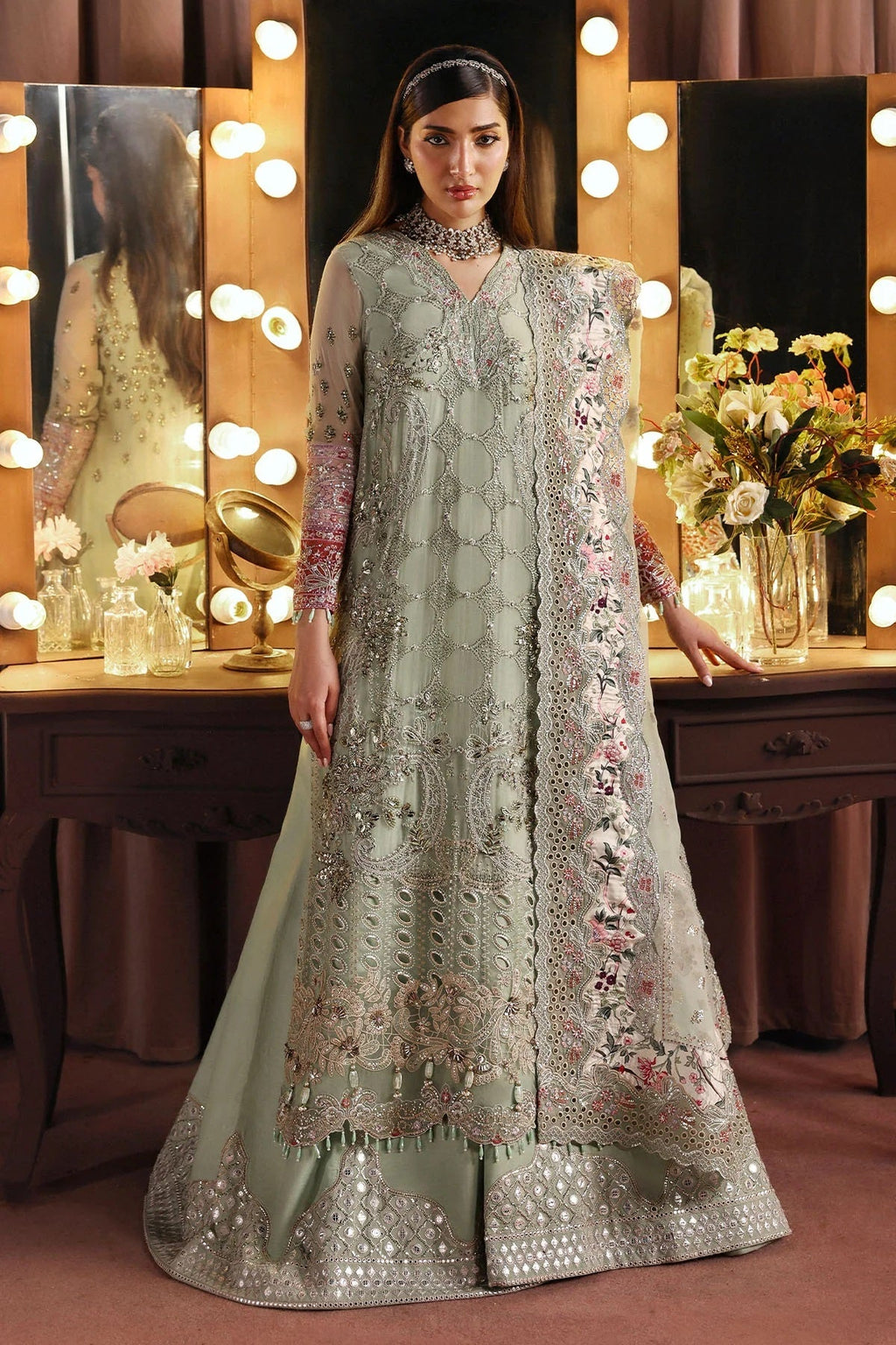Nureh Jhoomro Formal Wear NL-86 – Nureh 3-piece unstitched suit