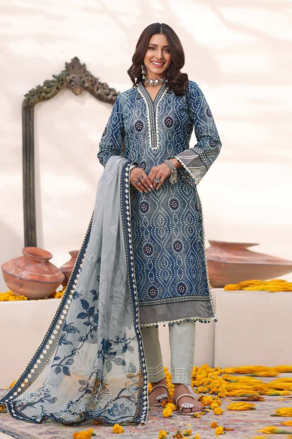 Al Zohaib Colors Print Lawn CHS-07 – Al Zohaib 3-piece unstitched suit
