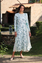 Raaya Printkaari Lawn D-07 (Celeste) – Raaya 3-piece unstitched suit