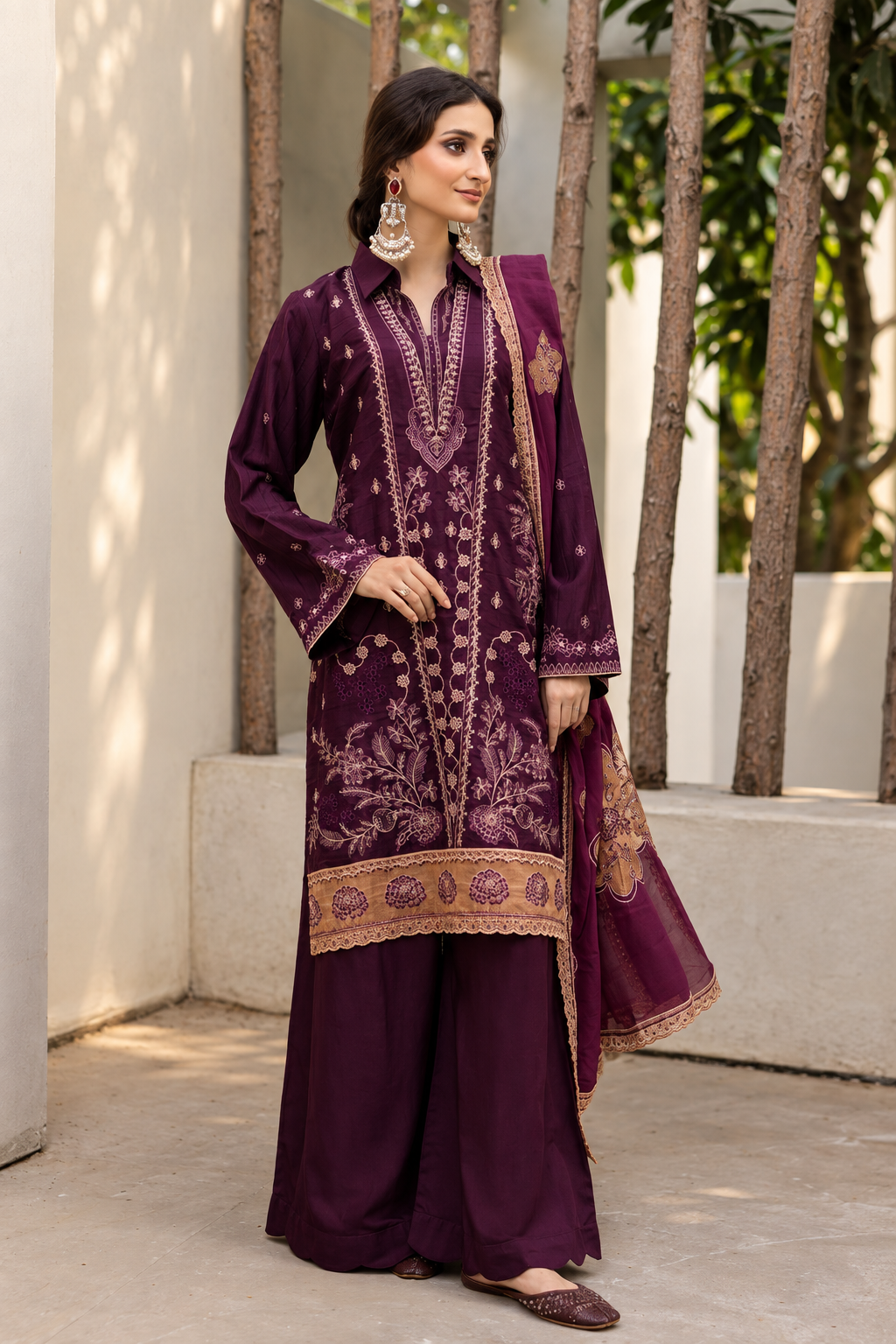 Aalaya Premium Viscose D-02 – Aalaya 3-piece unstitched suit