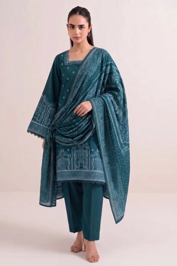 Haya Cambric By Humdum D-07 – Humdum 3-piece unstitched suit