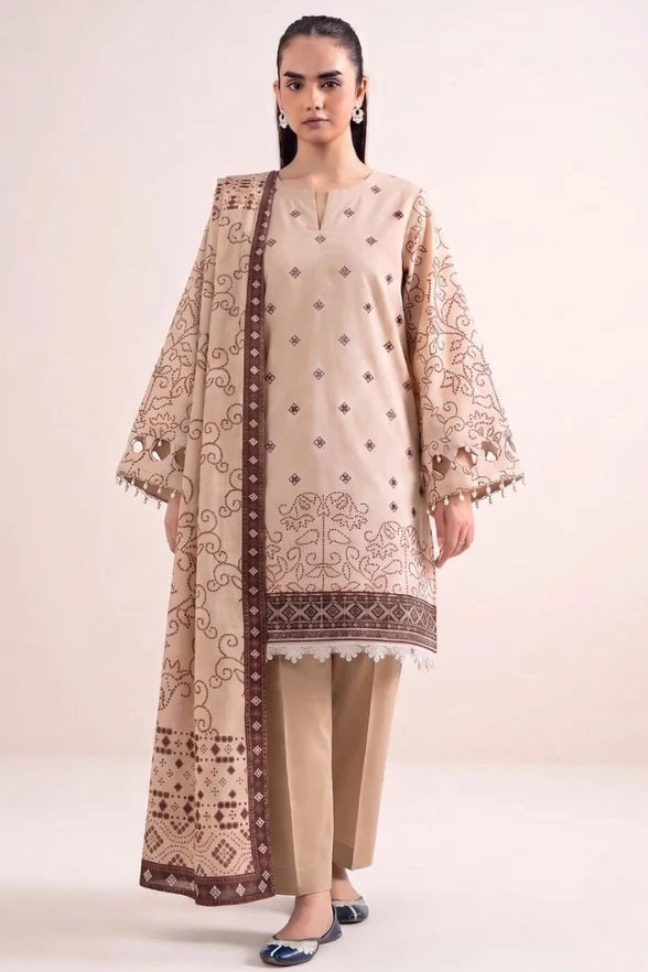 Haya Cambric By Humdum D-08 – Humdum 3-piece unstitched suit