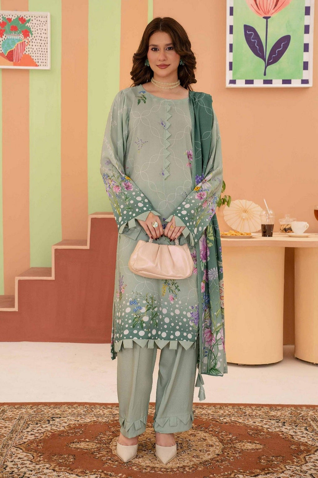 Rajis Aday-e-Husn Linen RJ-08 by Raji's – Raji's 3-piece unstitched suit