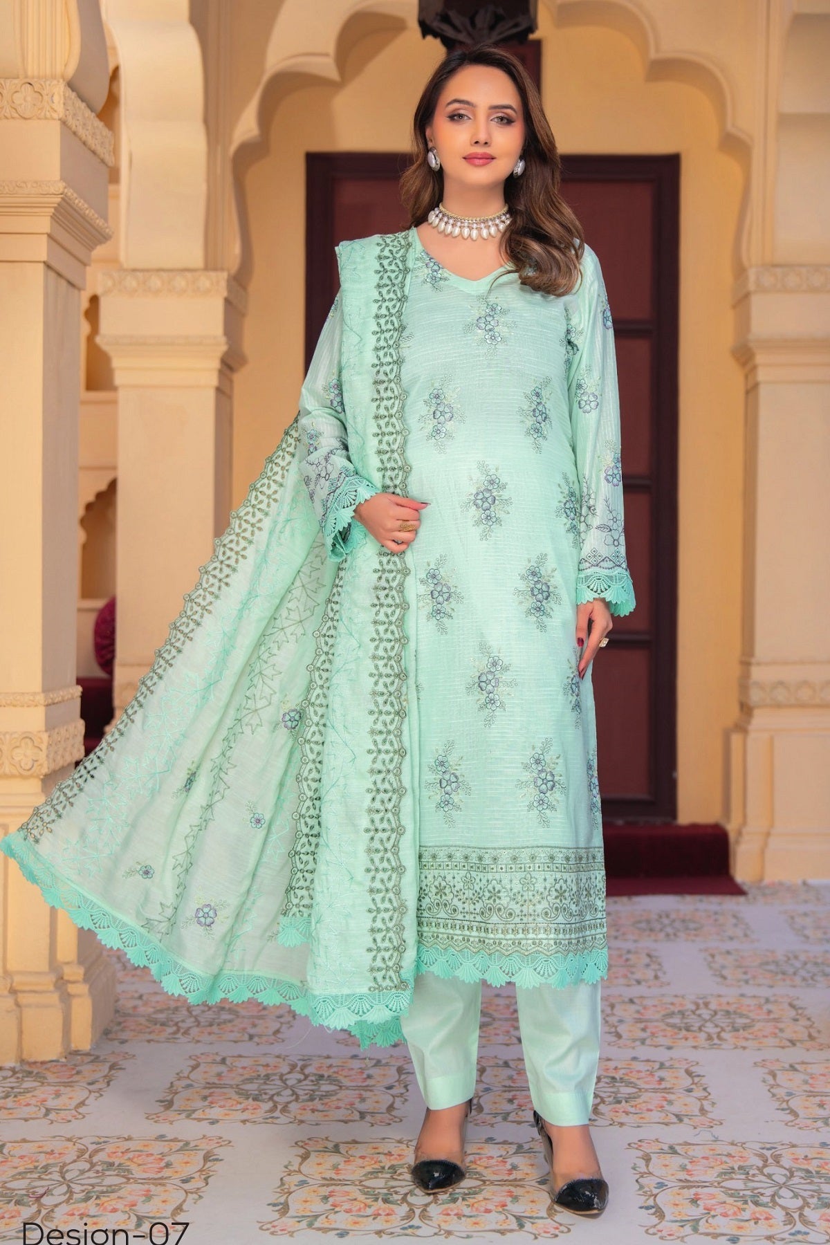 Deeda Zaib Lawn By Bin Rashid D-08 – Bin Rashid 3-piece unstitched suit