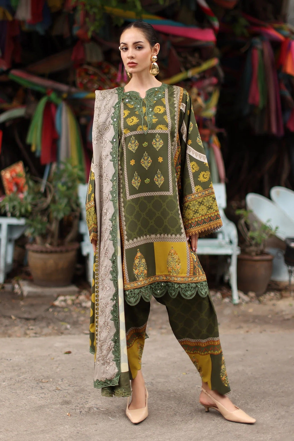 Charizma Aniq Linen ANW7-08 – Charizma 3-piece unstitched suit