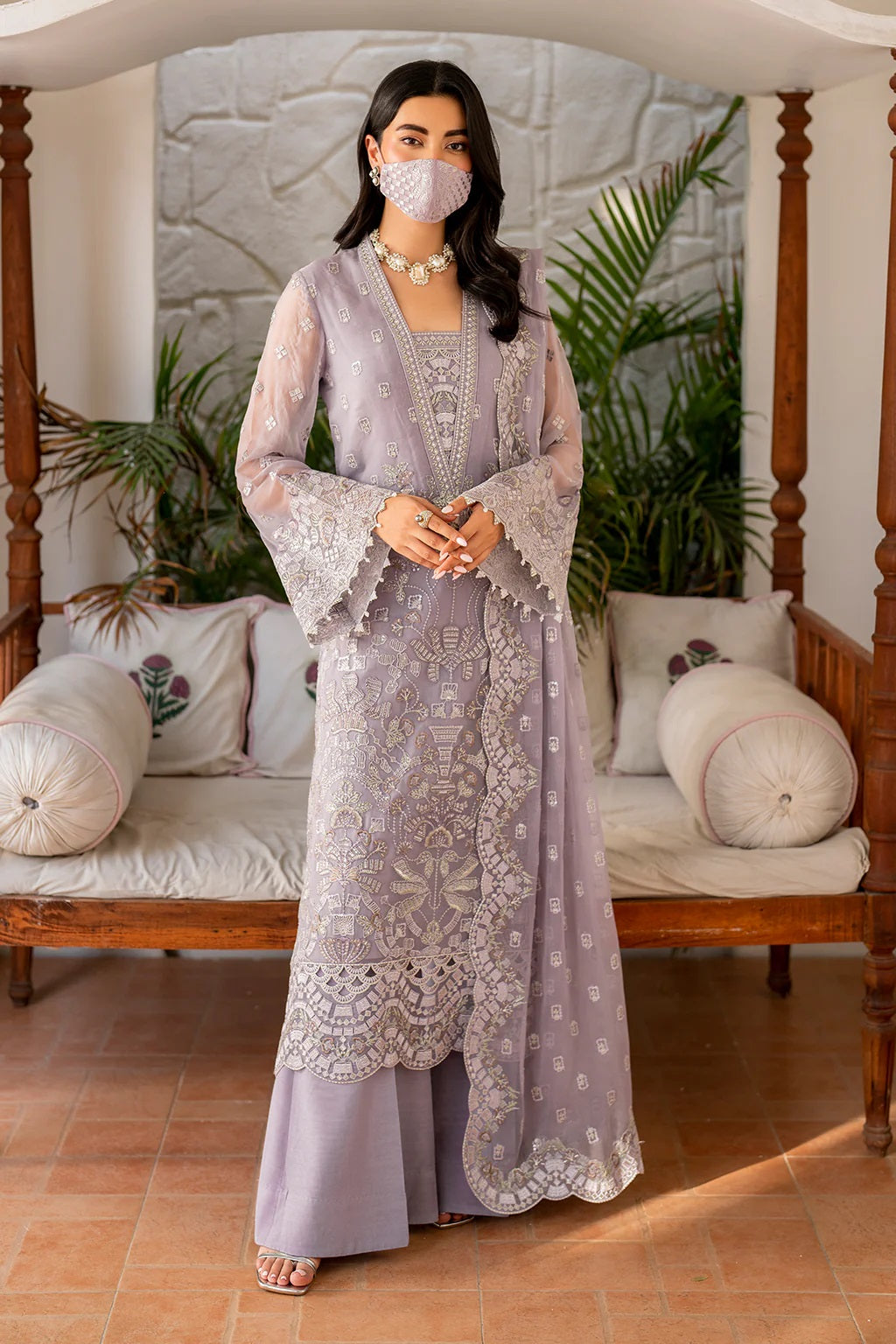 Safeera Luxury Chiffon S-1408 by Flossie – Flossie 3-piece unstitched suit