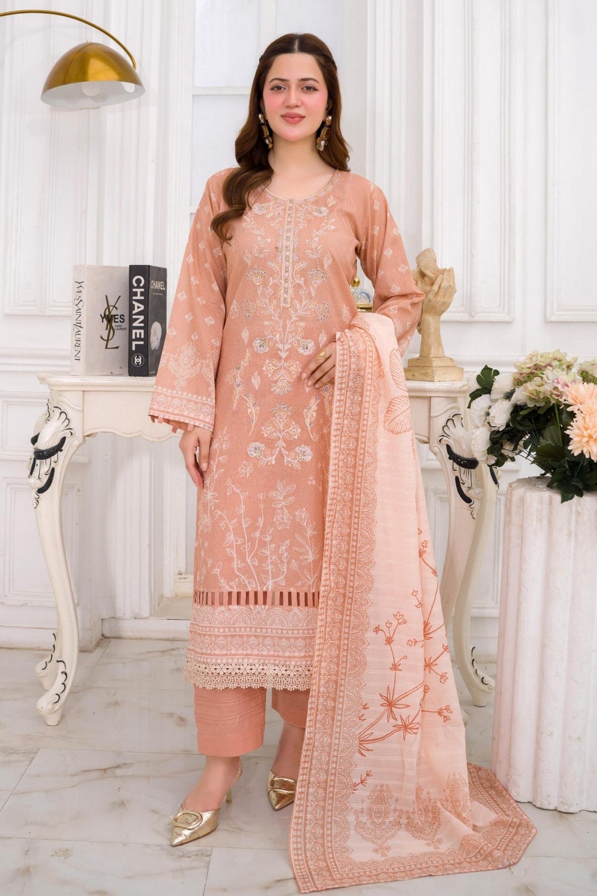 Abisha Lawn D-08 by Abisha Fabrics – Abisha Fabrics 3-piece unstitched suit