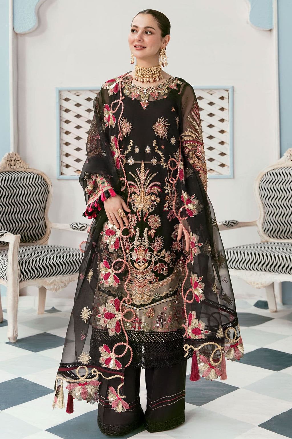 Elaf Celebrations Formal ECC-08 (Black Diamond) – Elaf 2-piece unstitched suit
