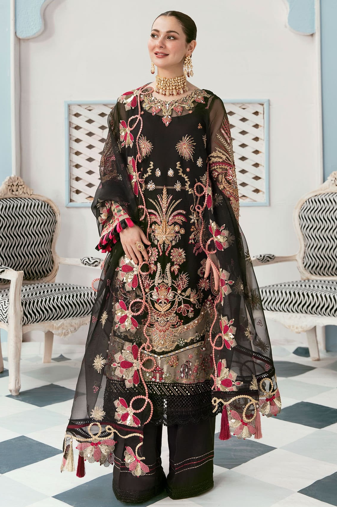 Elaf Celebrations Formal ECC-08 (Black Diamond) – Elaf 2-piece unstitched suit