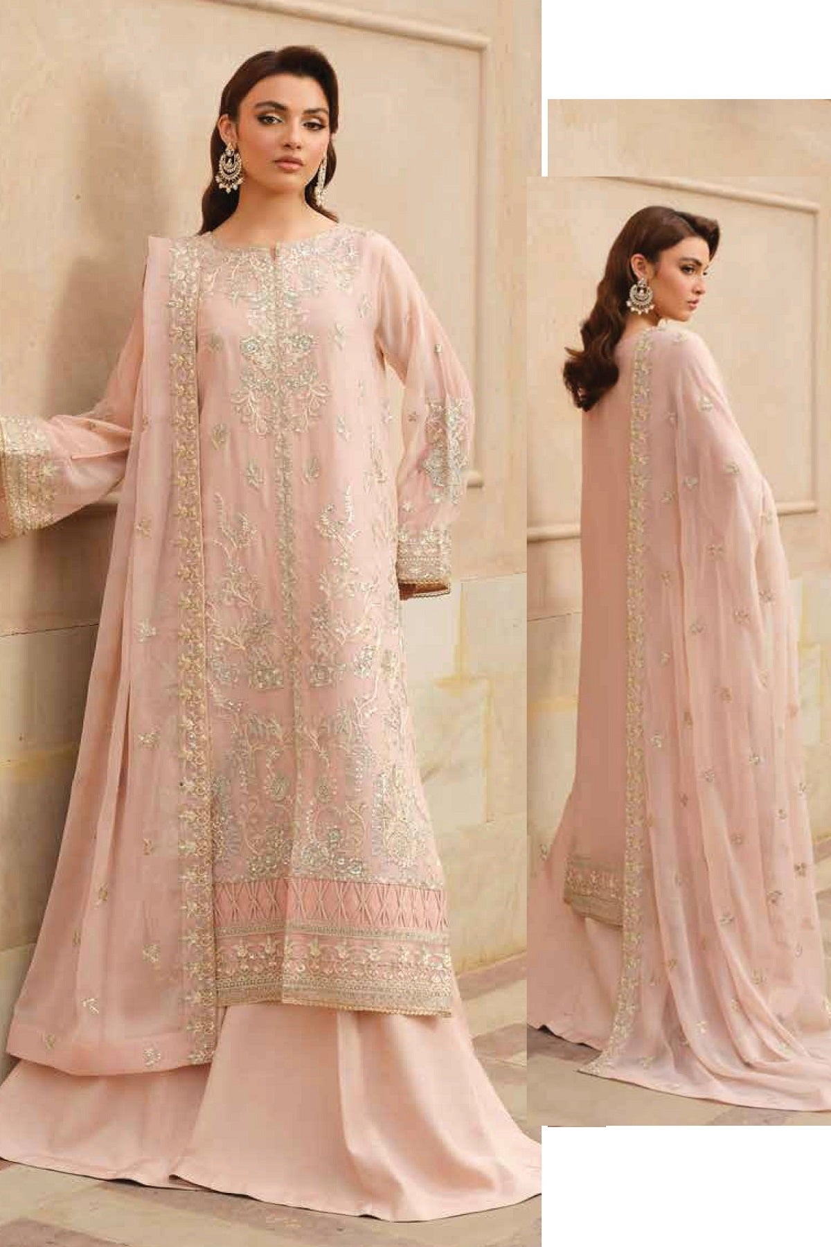 Freesia Emira Formal Wear FW-40038 (Azy) by Maryum & Maria – Maryum & Maria 3-piece unstitched suit