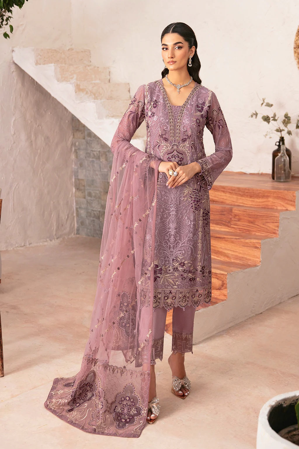 Ramsha Rangoon Chiffon D-1208 – Ramsha 3-piece unstitched suit