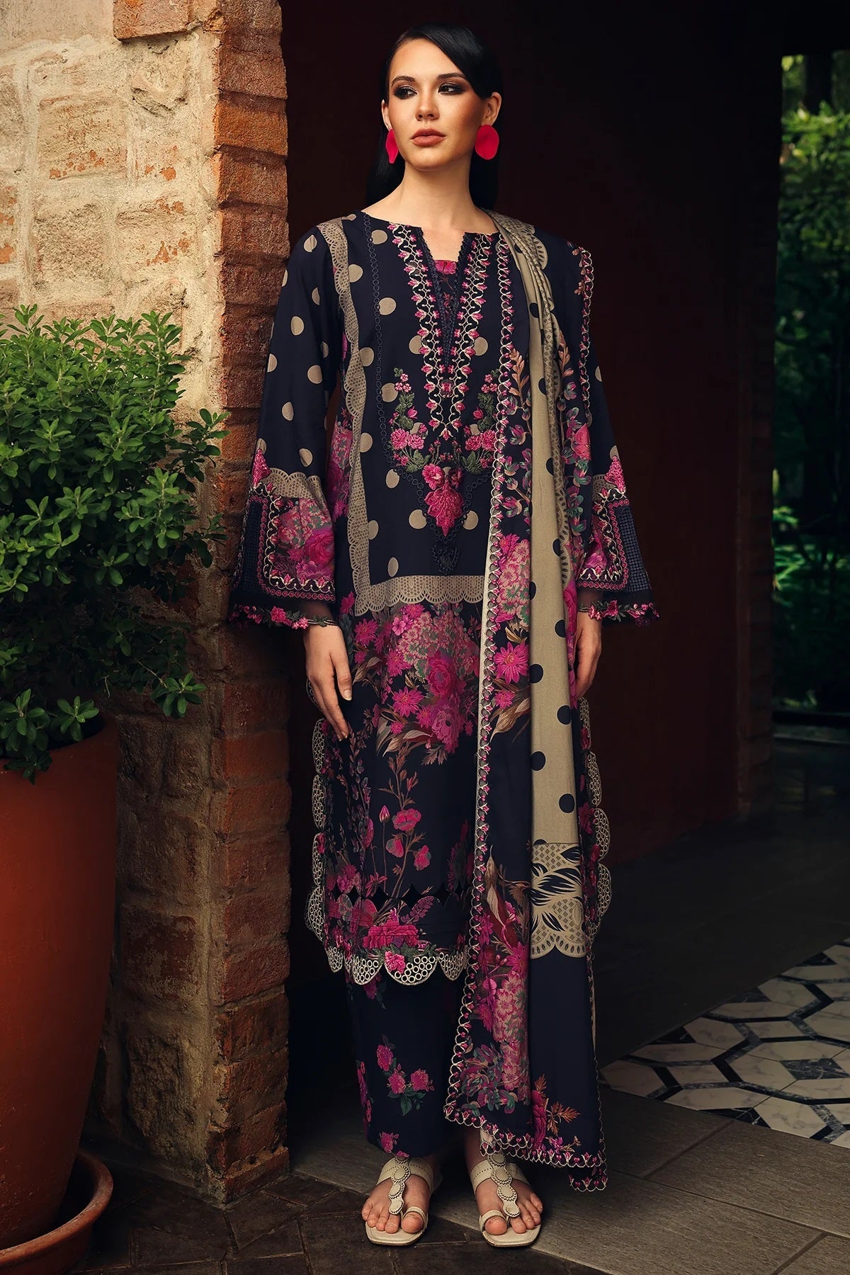 Charizma Combinations Linen CCW7-08 – Charizma 3-piece unstitched suit