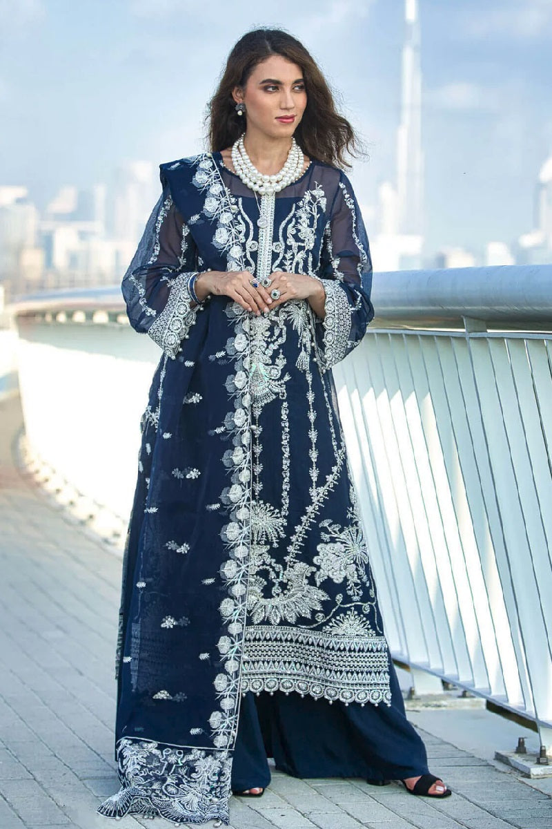 Kara Kamdani Formal Wear KRCN-08 (Lapis Dream) by Kara Luxe – Kara Luxe 3-piece unstitched suit