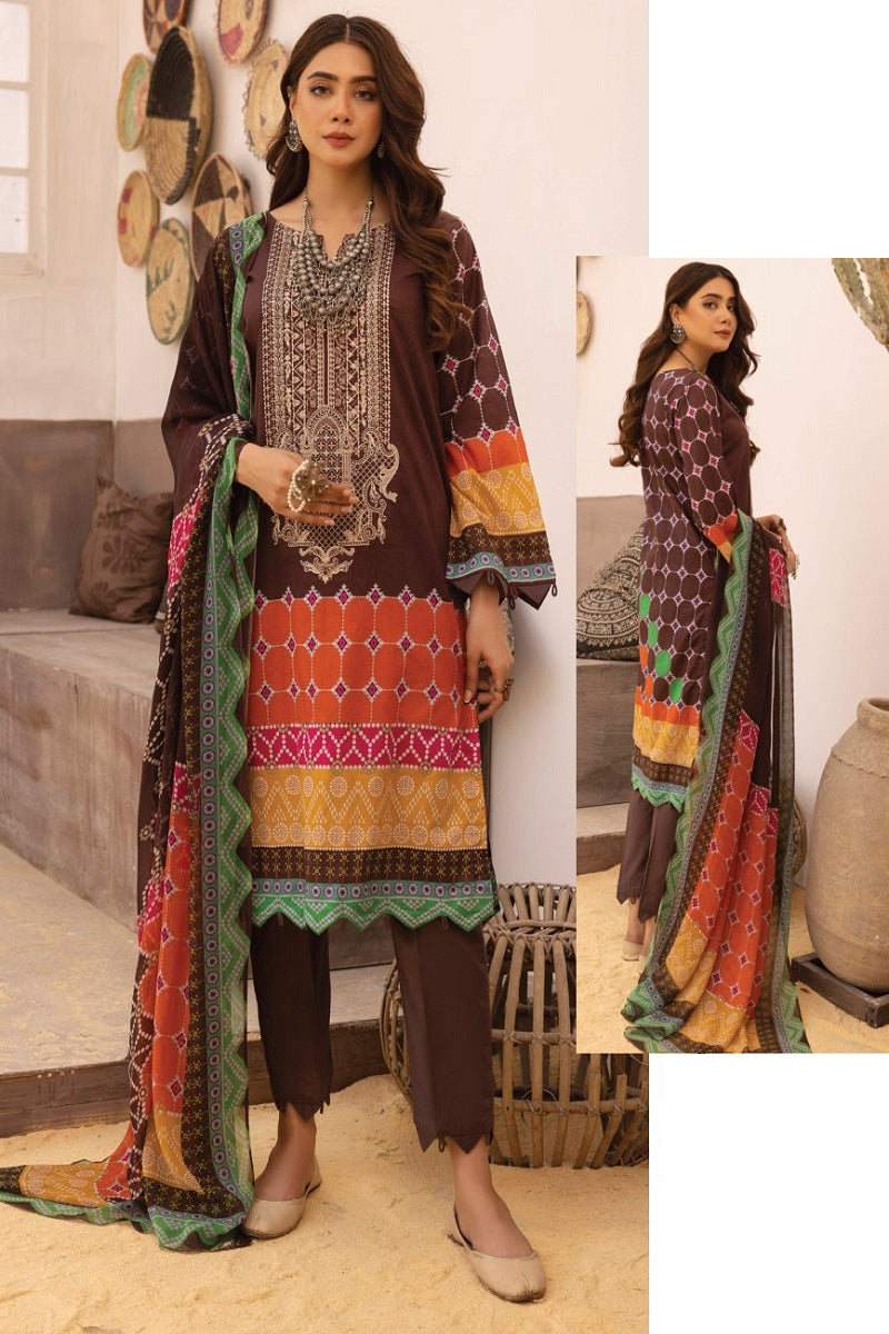 Johra Sahil Lawn JH-366 – Johra 3-piece unstitched suit