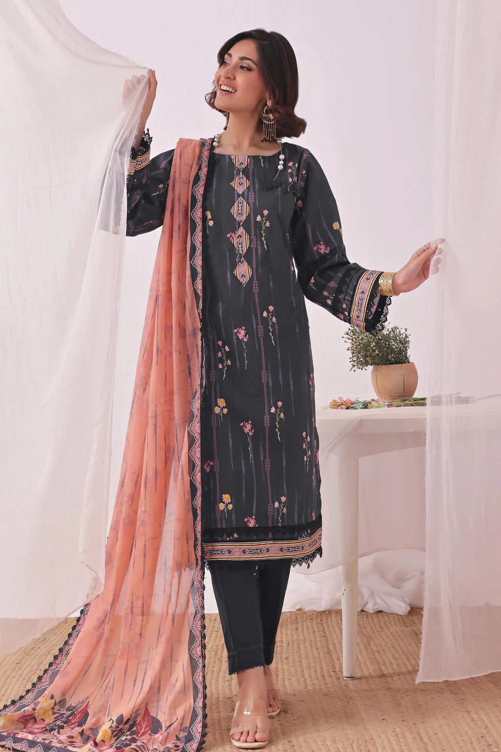 Al Zohaib Colors Print Lawn CDP-09 – Al Zohaib 3-piece unstitched suit