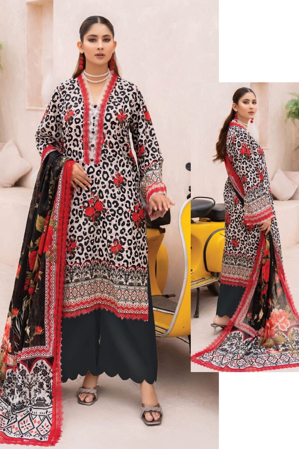 Murashe Salwa Print Lawn D-09 – Murashe 3-piece unstitched suit