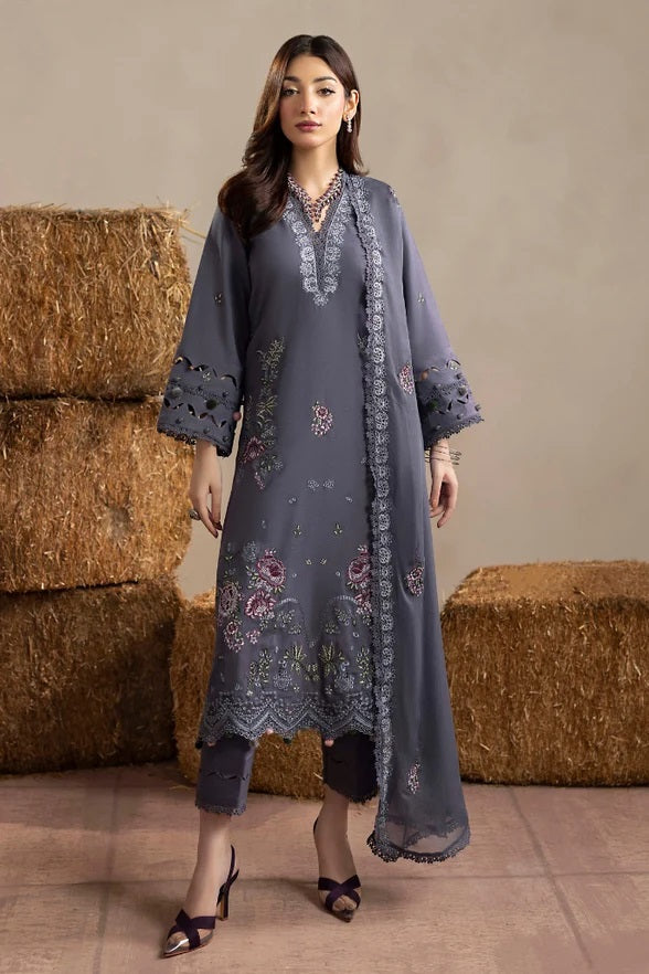 Mushak Karandi By Humdum D-09 – Humdum 3-piece unstitched suit