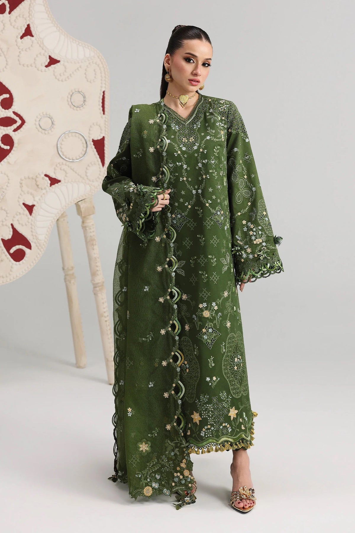 Qalamkar Festive Lawn QFL-09 (Vesta) – Qalamkar 3-piece unstitched suit