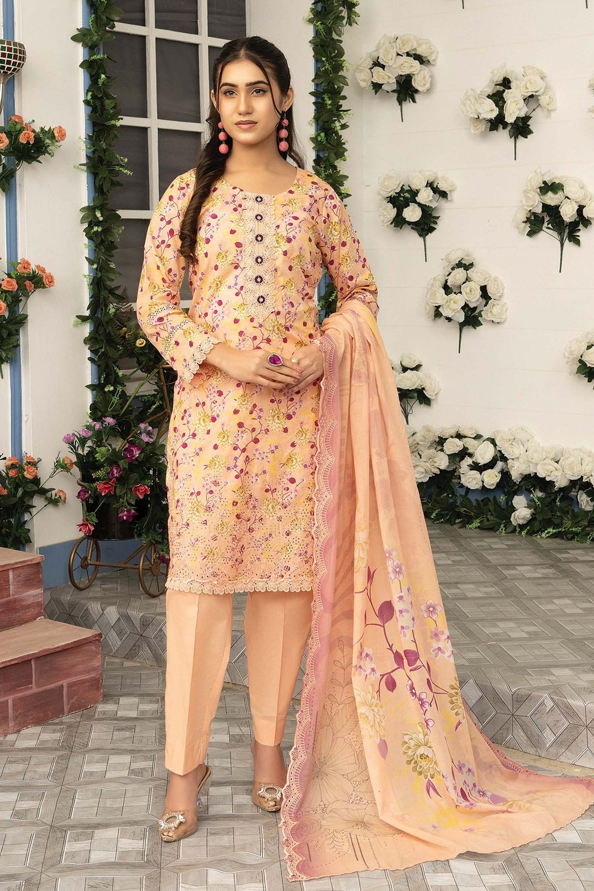 Mashaal Lawn By Riaz Arts D-09 – Riaz Arts 3-piece unstitched suit