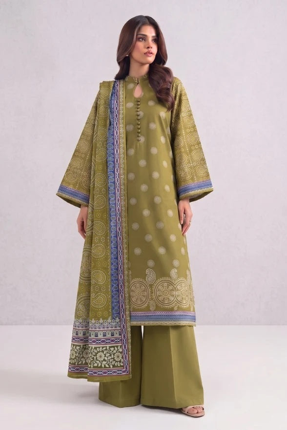 Haya Cambric By Humdum D-09 – Humdum 3-piece unstitched suit